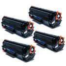 Kit 4 Toner Compatível Ce285a cb435a cb436a Para P1102w M1132 M1212 Universal Kit 4 Toner Compatível Ce285a cb435a cb436a Para P1102w M1132 M1212 Universal