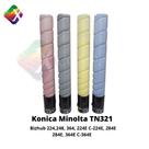 Kit 4 Toner Compatível TN-321K TN321 Ciano Bizhub C224 C284 C364 preto ciano amarelo magenta