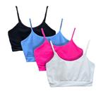 Kit 4 Tops De Alcinha Poliamida Kit Feminino De Academia Fitness Kit 4 Tops De Alcinha Poliamida Kit Feminino De Academia Fitness