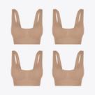 Kit 4 Tops Sutiã Lupo Sem Costura 41902-104