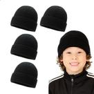 Kit 4 Touca Gorro Infantil Unissex 5 a 12 Anos De Inverno Quentinha Protege Frio Em Poliéster