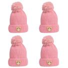 kit 4 toucas gorro infantil de pompom bichinho para menino menina forrada escolha a sua