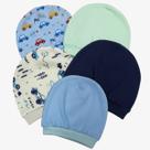 Kit 4 Toucas RN Bebê Recém Nascido Gorro Antialérgico Macio e Confortável para Maternidade Estampa Sortida