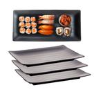 Kit 4 Travessa Oriental Retangular Japonesa Melamina Sushi 25cm Lyor