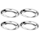 Kit 4 Travessa Oval Funda Aço Inox 25cm Para Servir Alimentos Porções Cozinha Restaurante - Ke Home