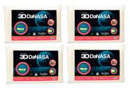 Kit 4 Travesseiro Duoflex Danasa 3d Baixo - Antiácaros