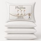 Kit 4 Travesseiro Pluma de Ganso Sintetica 70x50cm Macio Conforto Casal Hotel Pousada