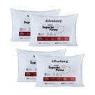 Kit 4 Travesseiros Altenburg Suporte Firme Branco 50x70cm Kit 4 Travesseiros Altenburg Suporte Firme Branco 50x70cm