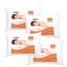 Kit 4 Travesseiros Amore 70x50 Enchimento Siliconado Ortobom