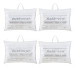 Kit 4 Travesseiros Buddemeyer Algodão Branco