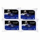 Kit 4 Travesseiros Plumas de Ganso Percal 200 Fios Antimofo e Antialérgico 50 x 70cm Casa Dona