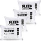 Kit 4 Travesseiros Suporte Firme Sleep La Vive Macio Tecido Não Alérgico Antiácaros e Antiodor 50 x 70