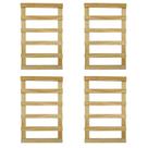 Kit 4 Treliças Jardim Vertical Pinus 30x50 cm Natural
