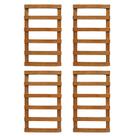 Kit 4 Treliças Jardim Vertical Pinus 30x50 cm Stain Mogno