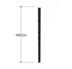 Kit 4 Trilhos Cremalheira Rasgo Simples Closet 100 Cm Preto