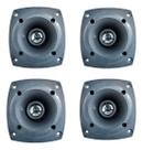 Kit 4 tweeter pieso compet 120w 8 ohms para som automotivo