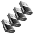 Kit 4 Un Adaptador Conversor USB Tipo C Fêmea Para USB Macho
