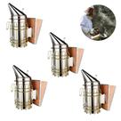 Kit 4 Un. Defumador De Apicultura Galvanizado Fumegador Fumigador 28,5cm Kit 4 Un. Defumador De Apicultura Galvanizado Fumegador Fumigador 28,5cm