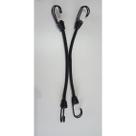 Kit 4 Un. Extensor Latex 25cm 8mm Super Gancho Duplo Preto
