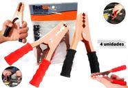 Kit 4 Un Garra Jacaré Bateria Chupeta 300a 2 Verme2preto
