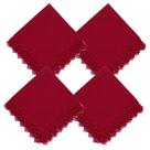 Kit 4 Un Guardanapo Renda Guipir Vermelho 45X45Cm Rafimex Kit 4 Un Guardanapo Renda Guipir Vermelho 45X45Cm Rafimex