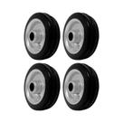Kit 4 un roda 312 maciça borracha 3 pol 40kg p/ rodízio