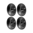 Kit 4 un roda maciça pu 3.50-8 rol.rolete 1" aro aço 150kg