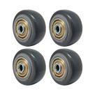 Kit 4 un roda pvc cinza 1.5/8 pol 40kg p/ rodízio