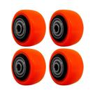 Kit 4 un roda pvc laranja 1.5/8 pol 40kg p/ rodízio