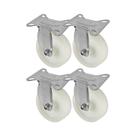 Kit 4 un roda rodízio fixo nylon 4 polegada 100mm frigorific
