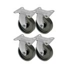 Kit 4 un roda rodízio fixo polipropileno 4" polegada pp