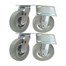 Kit 4 un rodizio fixo e giratório roda maciça pu 6x2 Kit 4 un rodizio fixo e giratório roda maciça pu 6x2