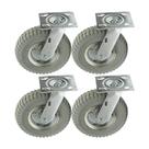Kit 4 un rodizio giratório 8x2 roda maciça pu 250x4