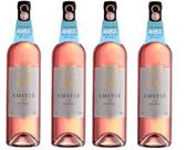 Kit 4 Un Vinho Amitié Rose Merlot 750 ml