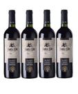 Kit 4 Un Vinho de Mesa Jota Pe Tinto Suave Tradicional 750 ml