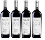 Kit 4 Un Vinho Pizzato DNA 99 Single Vineyard Merlot 750 ml