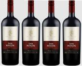 Kit 4 Un Vinho San Martin Bordô Seco 1 L