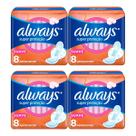 Kit 4 und Absorvente Always Super Proteção Suave abas 8 und