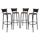 kit 4 uni Banqueta 80cm Para Cozinha Gourmet Bancada Cadeira Balcão Bar Area Lazer Encosto Itagold