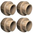 Kit 4 União 32mm X 1" Soldáveis Marrom Amanco