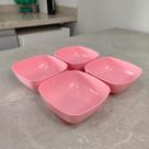 Kit 4 Unid. Tigelinha Quadrada 300 ml Rosa Quartzo - Tupperware