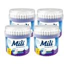 KIT 4 UNIDADES - Cotonete Hastes Flexíveis (MILI) - Frasco com 150 Unidades