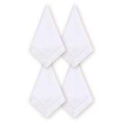 Kit 4 Unidades Guardanapo Ponto-Ajour Branco 45X45Cm Rafimex
