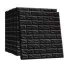 Kit 4 Unidades Placa Painel 3d Tijolinho Preto 77x70