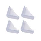 Kit 4 Unidades Protetor de Quina Silicone Incolor Proteção Mesa Madeira