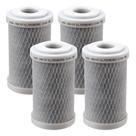 Kit 4 Unidades Refil Filtro Carbon Block 5" x 2,5" - 125 com sistema de encaixe e arruela de vedação