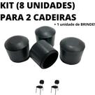 Kit 4 Unidades Sapata Borracha Calce Protetor 2 Cadeiras 3,8cm 1.1/2 Pol