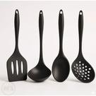 Kit 4 Utensílios de Cozinha Silicone Resistente Não Risca