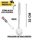 Kit 4 Utensílios para Cozinha em Inox Escumadeira, Colher de Arroz, Concha e Pegador de Massas p/ su Kit 4 Utensílios para Cozinha em Inox Escumadeira, Colher de Arroz, Concha e Pegador de Massas p/ su