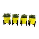 Kit 4 Vasos Cachepo Decoração Banheiro Lavabo Delicado Flor